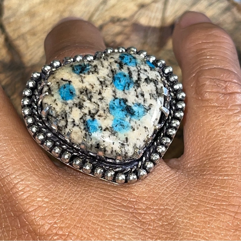 K2 Azurite Ring Size 8